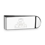 360°Business Geldklammer für Scheine aus Edelstahl - Geldscheinklammer für Damen und Herren - Money Clip für viel Geld - Farbe Silber Silver - 5,6cm x 2,1cm x 0,6cm
