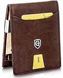 GenTo® Herren Designer-Geldbörse London mit Geldklammer und Münzfach - TÜV geprüfter RFID NFC Schutz | Design Germany