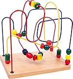 Small Foot by Legler 6941 Geschicklichkeitsspiel aus Holz mit drei verschieden farbigen Schleifen, zur Förderung der Grobmotorik, 2+ Jahre