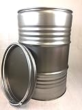 Metallfass 210 Liter Blechfass Fass Ölfass Tonne mit Spannring und Deckel Blank NEU