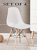 MCC Retro Design Stühle LIA im 4er Set, Eiffelturm inspirierter Style für Küche, Büro, Lounge, Konferenzzimmer etc., 6 Farben, KULT (Weiß)