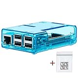 Electronic Alps Techniker Gehäuse SET für Raspberry Pi 3 mit Videokurs und Gummifüßen | GPIO Zugang | auch für Raspberry Pi 2 Modell B (blau/blue)