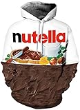 EmilyLe Herren 3D Druck Kapuzenpullover Tier Kosmos Cartoon Sweatshirt Weihnachten Langarm Top Herbst Spaß Hoodie (S/M, A-Schokolade)