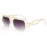 Retro Square Aviator Sonnenbrille Luxus Damen Herren Metall Brillen Gold Herren Rechteckig Brille Transparente