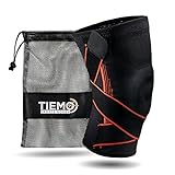 TIEMO Premium Sport Kniebandage mit einzigartiger Triple-Stability Formel - Elastische Knieorthese für Männer & Damen - Kniestütze in Übergrößen bis XXL