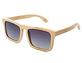 Mini Tree Holz Sonnenbrille Herren Retro Bambus Sonnenbrille Polarisiert Damen Sonnebrille Holz Verspiegelt 100% UV400 Schutz Outdoor Brille mit Etui Gross (Grün) …