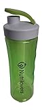 Nutrilovers Trinkflasche BPA-Frei, Shaker 600ml, grün