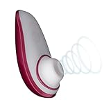 Womanizer Liberty diskreter Auflege-Vibrator für Sie inklusive Gleitgel, Klitoris-Sauger, Intim-Stimulator 6 Intensitätsstufen, Red Wine