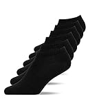 Snocks ® Herren & Damen Sneaker Socken (6x Paar) Lange Haltbarkeit Dank Bester Qualität (43-46, Schwarz)