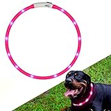 Hunde Leuchthalsband LED Halsband Hundehalsband Hunde, individuell kürzbar, USB aufladbar, Kabel im Lieferumfang enthalten