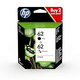 HP 62 Multipack Original Druckerpatronen (1x Schwarz, 1x Farbe) für HP OfficeJet 200, 5740; HP ENVY 5540, 5640, 7640