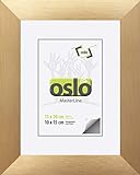 OSLO MasterLine Bilderrahmen 15x20 braun Holzrahmen mit Glasscheibe Antikoptik vintage Fotorahmen Aufstellen Aufhängen