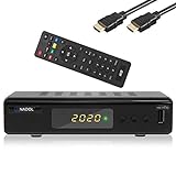 Xaiox Anadol ADX 111c digitaler Full HD Kabel-Receiver [Umstieg Analog auf Digital] inkl HDMI Kabel (HDTV, DVB-C / C2, HDMI, Chinch-Video, Mediaplayer, USB, 1080p) automatische Installation schwarz
