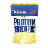 WEIDER Protein 80 Plus Eiweißpulver, Vanille (Low-Carb, Mehrkomponenten Casein Whey Mix für Proteinshakes, 500g)
