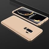 Numerva Samsung Galaxy S9 Hülle, Schutzhülle [3in1 Full-Body Protection Case] Ultra Slim Cover für Samsung Galaxy S9 Handyhülle Bumper [Schwarz-Rot]