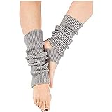 Zomiee Yoga-Socken für Frauen Mädchen Workout Socken ohne Zehenpartie Training Tanzstulpen, grau