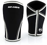 REP AHEAD Knee Sleeves 2.0 (Squats Wunder) - 1 Paar, 7mm – Die Kniebandagen für Crossfit, Fitness, Krafttraining, Gewichtheben, Bodybuilding und Powerlifting (L)