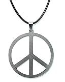Peace Kette, Hippie Halskette (Silber, 5cm)