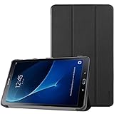 ProCase Hülle für Galaxy Tab A 10.1, Slim Smart Cover Ständer Folio Hülle für Galaxy Tab A 10.1 Zoll Tablet SM-T580 T585 2016 -Schwarz