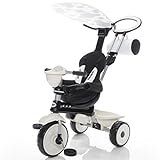 Zopa Kinderdreirad ZooGo - Kinderwagen Dreirad mit Elternlenkung und Ablagekorb - klappbares und abnehmbares Sonnendach, Sicherheitsgurte - für Kinder von 18 bis 72 Monaten - mitwachsend (Cow)