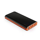 EasyAcc Externer Akku 26000mAh Powerbank 4.8A Smart Ausgang Externe Batterie Tragbares Ladegerät für Samsung iPhone HTC Tablets - Schwarz-Orange
