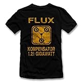 Flux Kompensator Zurueck in Die Zukunft T-Shirt Schwarz-Black XL