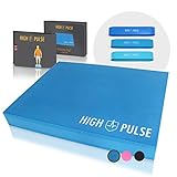 High Pulse® XXL Balance Pad inkl. Fitnessband + Poster – Balancekissen für EIN verbessertes Gleichgewicht, Koordination und Stabilität (Blau)