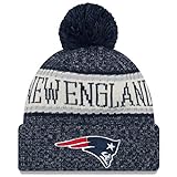 New Era ONF18 Sport Knit Bommelmütze New England Patriots Blau, Size:ONE Size