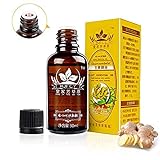 Lymphdrainage Ingweröl Ätherisches, Lymphatic Drainage Ginger Oil für Aromatherapie und als Basisöl für Massageöle 30ml