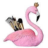 DZXM Stifthalter Harz Stift Topf Mode Regal Student Stift Box Schreibtisch Aufbewahrungsbox Flamingo Kosmetik Fall