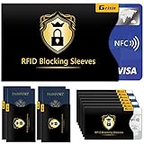 RFID Schutzhülle (18 Stück) Gritin NFC Schutzhülle Kreditkartenhüllen Blocking für Kreditkarte, Personal ausweishüllen, EC-Karte, Reisepass, Bankkarte, Ausweis