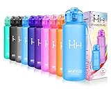 HoneyHolly Sport Trinkflasche - 500ml & 750ml &1000ml - BPA-frei - Ideale Sportflasche - Tritan Plastik Wasserflasche, Flip Top, öffnet Sich mit 1-Click