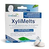 OraCoat XyliMelts - 40 Haft-Tabletten gegen Karies und Mundtrockenheit - Diskret - Im Schlaf verwendbar - VEGAN [Ohne Minze]