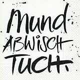 20 Servietten Mundabwischtuch / Sprüche / Geburtstag / Taufe 33x33cm